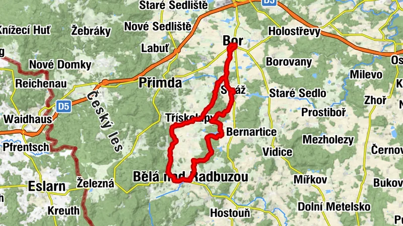 Bor - Bělá nad Radbuzou a zpět