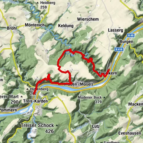 Moselsteig etappe 20: Treis-Karden – Moselkern
