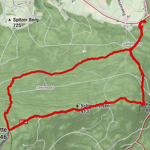Oberpfalz-Turm und Ruine Weißenstein über Gratweg
