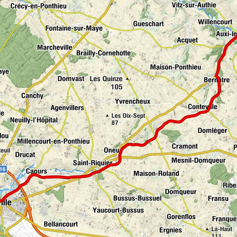Parcours VTC - La traverse du Ponthieu