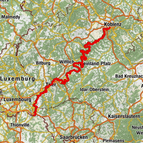 Moselsteig (complete route). De weg waarop je meer beleeft.