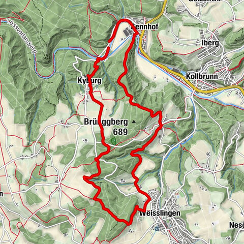 Sennhof (Töss) - Kyburg - Weisslingen Rundwanderung