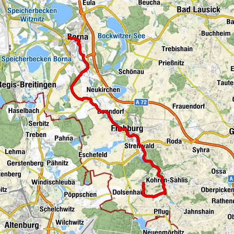 Lutherpad Saksen van Gnandstein naar Borna