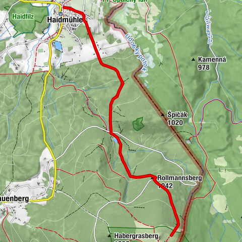 Fußweg von Haidmühle zum Dreisessel