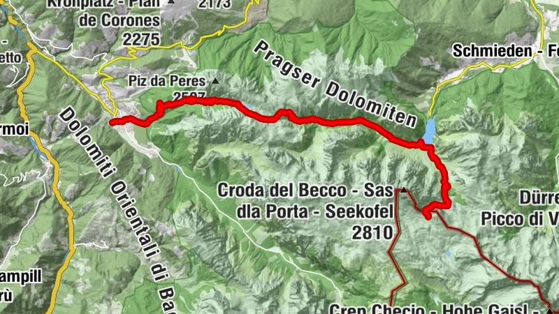 03 Südalpenweg, 33. Etappe: Seekofelhütte - St. Virgil