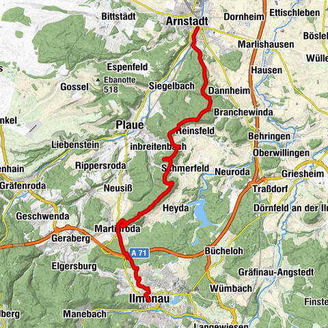 Wandeling - "Van Bach tot Goethe" - Van Arnstadt tot Ilmenau - Thüringer Woud