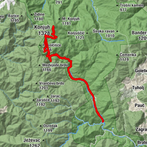 Muska voda  Konjuh vrh