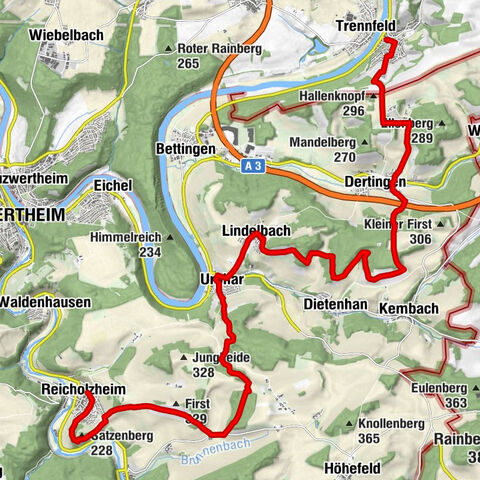Franconian Wine Hiking Trail (RH) from Reicholzheim-Homburg