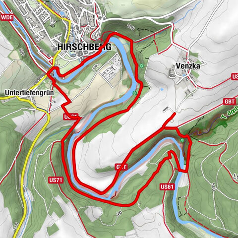 Venzka - Hirschberg - Saalesteg - Venzka